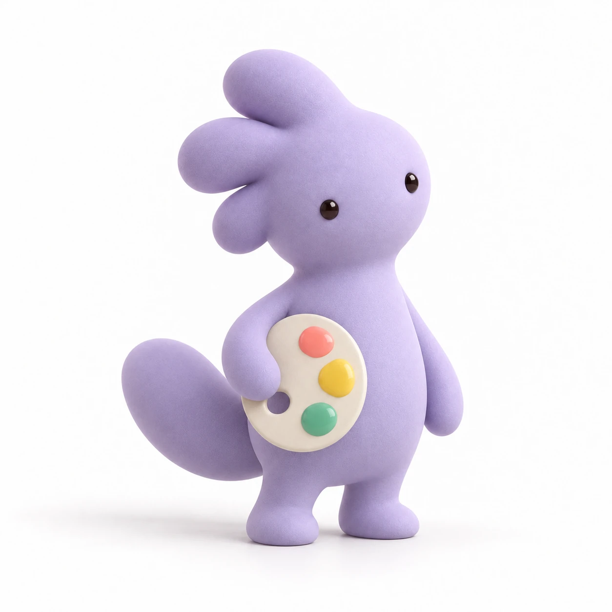 Palette, a lilac blob with a paint palette